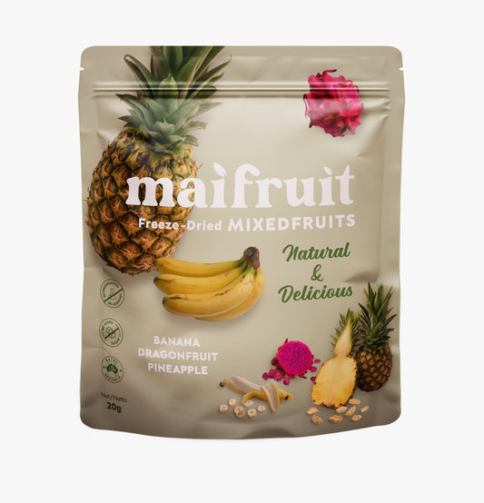 Mixed Fruits - Banana, Dragonfruit, Pineapple